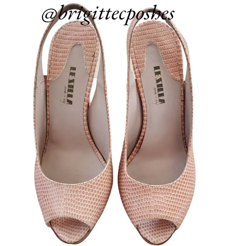 LE SILLA Camille Peep Toe Platform Pumps Size 8